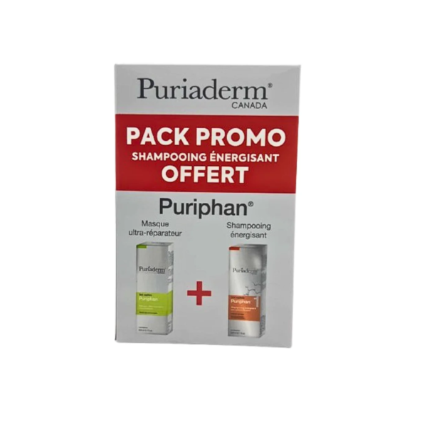 Pack Puriaderm Puriphan Masque Ultra-Réparateur 200 ml + Shampoing Énergisant